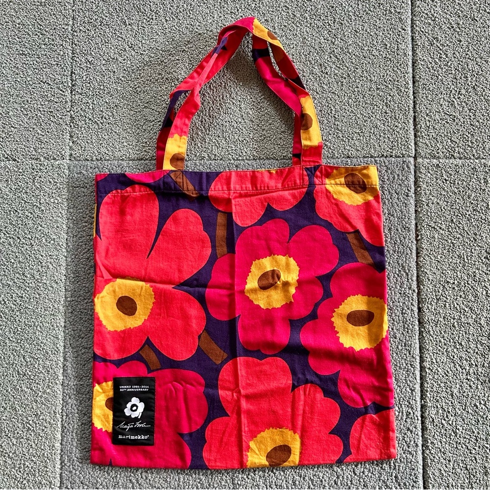 Marimekko Unikko 50th Anniversary Cotton Tote Bag - Rare Color